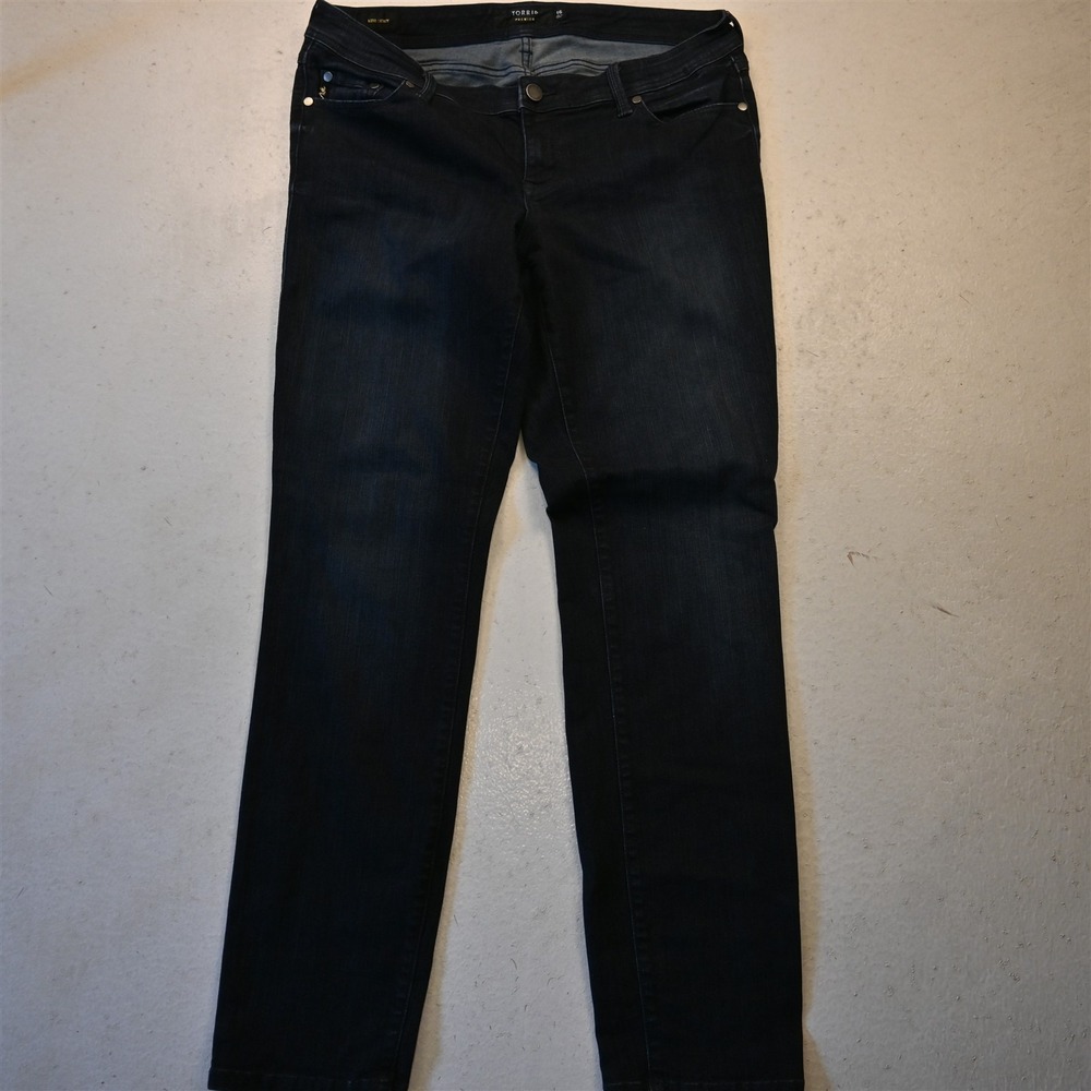 Torrid 16 Mid Rise Luxe Skinny Rinse Stretch Denim Womens Jeans